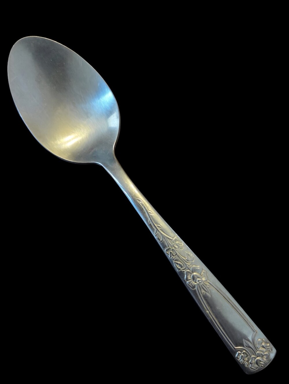 Rose (Stainless, USA) teaspoon by Unknown Mfg Silver Vintage